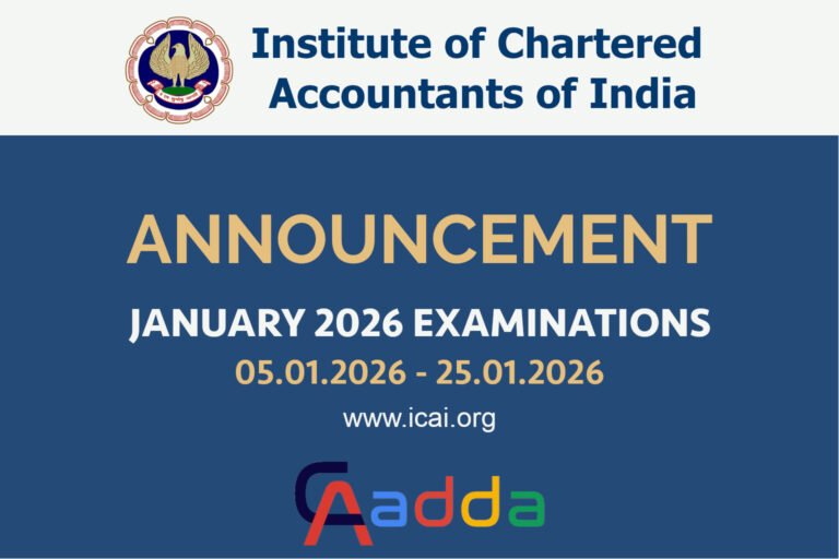 ICAI CA January 2026 Exams: