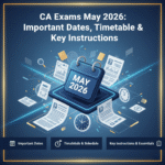CA Exams May 2026: Important Dates, Timetable & Key Instructions